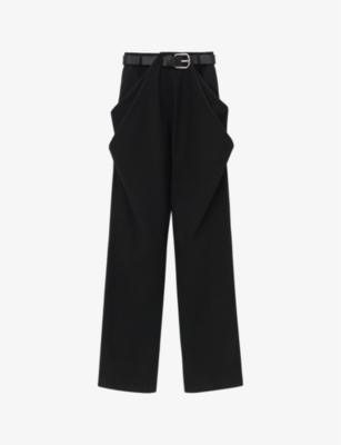 Loewe Draped Trousers In Cotton In Black