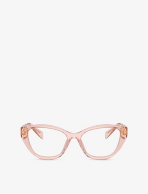 PRADA: PR 21ZV Irregular-Frame Acetate Glasses