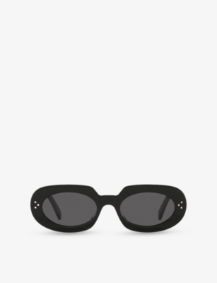 Shop Celine Womens Black Cl000474 Bold 3 Dots Cl40276u Irregular-frame Acetate Sunglasses