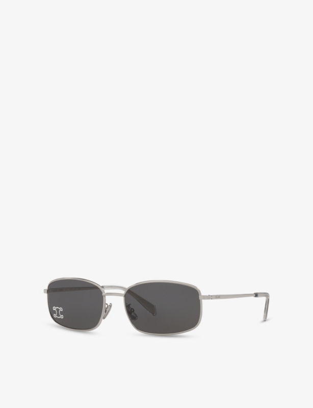CL40285U Triomphe Square-Frame Metal Sunglasses