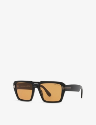 Tom Ford Womens Tr001876 Redford Pilot-frame Acetate Sunglasses