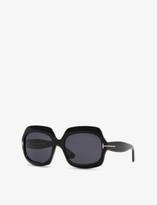 Tom Ford Womens Tr001878 Ren Irregular-frame Acetate Sunglasses