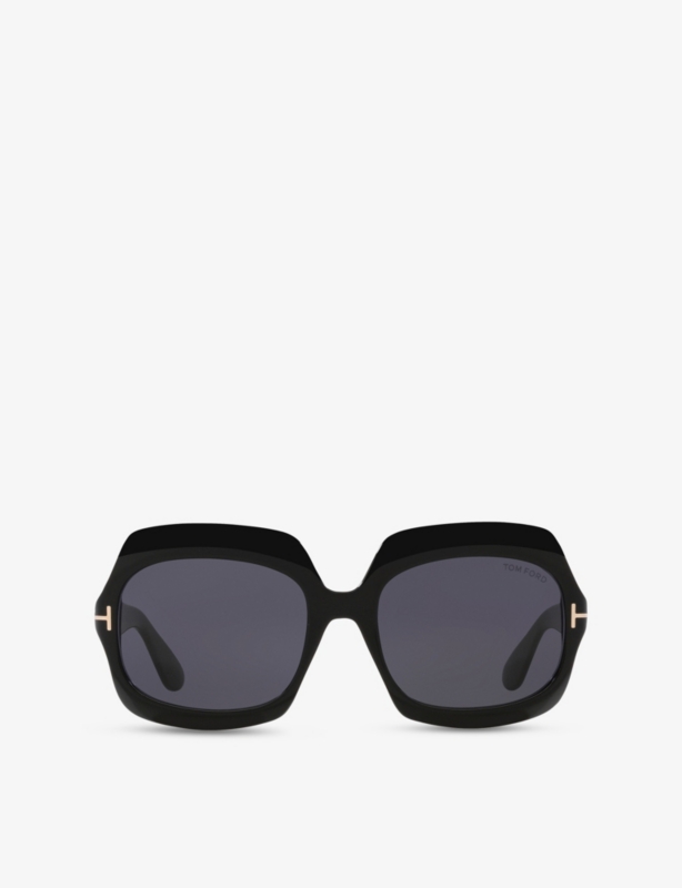 TR001878 REN Irregular-Frame Acetate Sunglasses