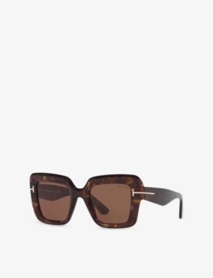 Tom Ford Womens Tr001880 Esme Square-frame Acetate Sunglasses