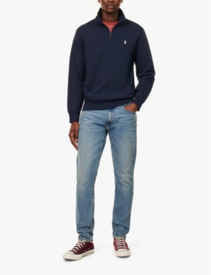 Polo Ralph Lauren Mens Dixon Stretch Parkside Brand-patch Straight-leg Regular-fit Stretch-denim Ble In Dixon Stretch