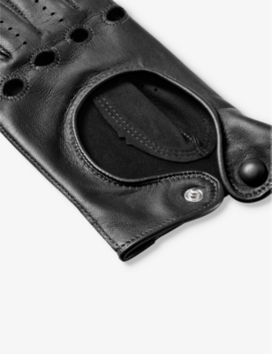 Aspinal Of London Womens Black Women's Leather Driving Gloves In Black