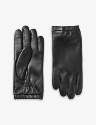 Aspinal Of London Mens  Men's Weekend Leather Gloves In Black