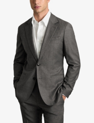 REISS: Degree single-breasted wool-blend blazer
