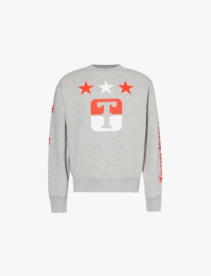 Graphic-print regular-fit organic-cotton and recycled-polyester sweatshirt