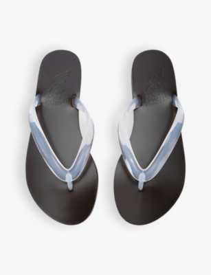 Ancient Greek Sandals Woman Thong Sandal Transparent Size 6 Rubber In Black/comb