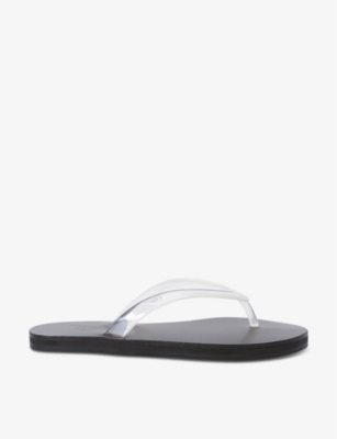 Ancient Greek Sandals Woman Thong Sandal Transparent Size 6 Rubber In Black/comb