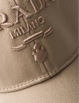 Prada Drill Baseball Cap In Neutral