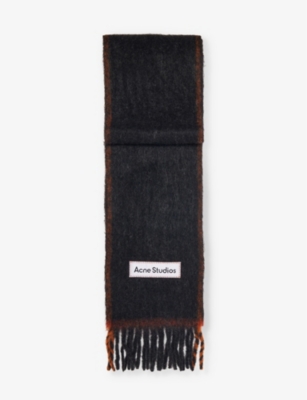 ACNE STUDIOS: Brand-appliqué wool-blend scarf
