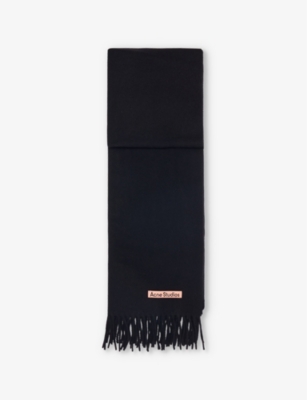 ACNE STUDIOS: Narrow fringed wool scarf
