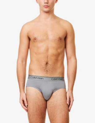 CALVIN KLEIN: Microfiber Stretch classic-fit low-rise pack of three stretch-jersey briefs