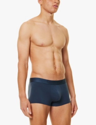 CALVIN KLEIN: Logo-waistband pack-of-three lyocell-blend trunks