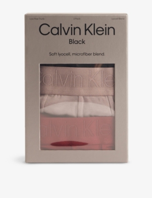 Mens Calvin Klein Black Pack Of Three Stretch-Jersey Briefs