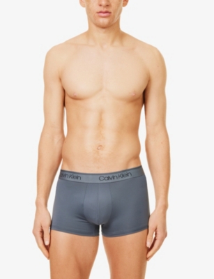 CALVIN KLEIN: Branded-waistband pack of three stretch-woven trunks