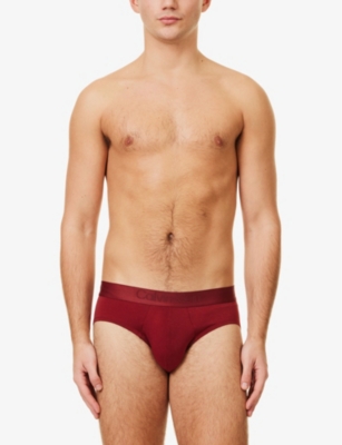 CALVIN KLEIN: Black Hip low-rise pack of three stretch-jersey briefs