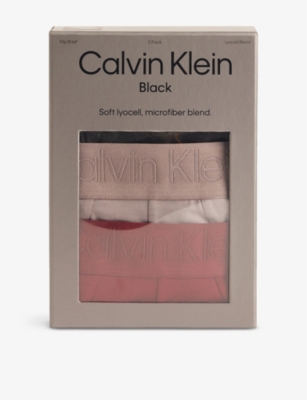 CALVIN KLEIN: Black Hip low-rise pack of three stretch-jersey briefs