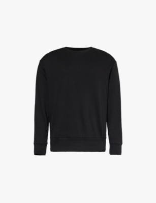 CALVIN KLEIN: Crewneck embroidered-branded cotton-blend sweatshirt