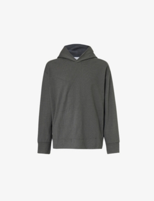 Mens Calvin Klein Fleece Long-Sleeves Relaxed-Fit Stretch-Woven Hoody