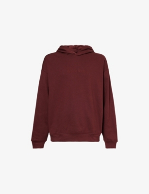 Mens Calvin Klein Logo-Embroidery Oversized Cotton-Jersey Hoody
