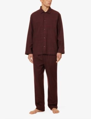 Flannel long-sleeve cotton pyjama set