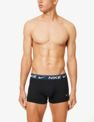 NIKE: Pack of three Dri-FIT Ultra Comfort recycled-polyester blend stretch-jersey trunks