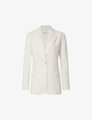 MALINA: Vera single-breasted linen blazer