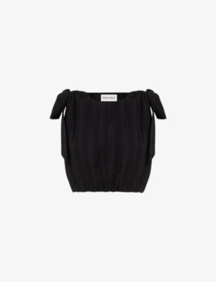 Malina Womens Black Kala Embroidered-pattern Cotton Top In Black