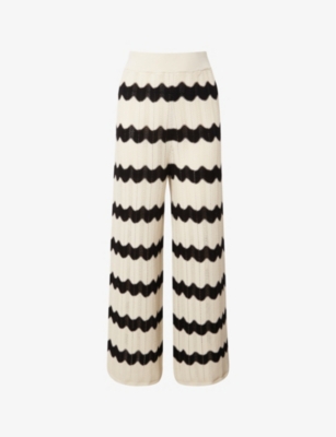 MALINA: Keily striped knitted trousers