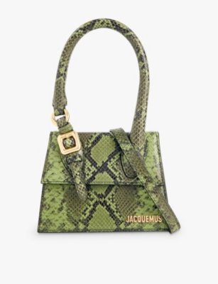 JACQUEMUS: Le Chiquito medium snakeskin-embossed leather top-handle bag