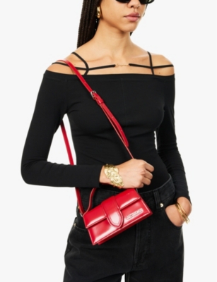 Le Bambino patent-leather top-handle bag