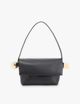 JACQUEMUS: Le Rond Carre leather top-handle bag