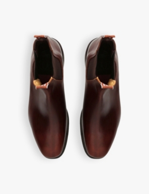 R M WILLIAMS: Craftsman elasticated-panel leather ankle boots