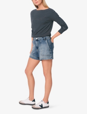 THE WHITE COMPANY: Regular-Fit High-Rise Stretch-Denim Shorts