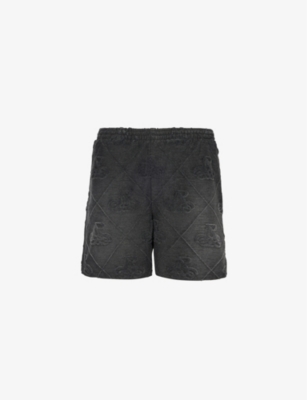 REPRESENT: Towelling cotton-jersey shorts