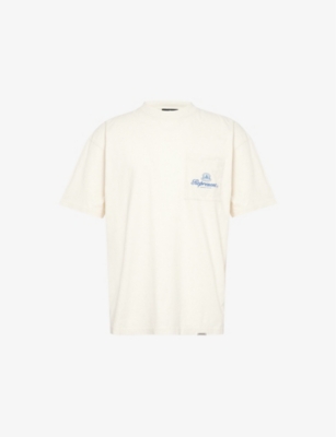 REPRESENT: Permanent Vacay brand-embroidered cotton-jersey T-shirt