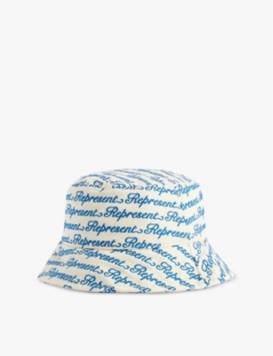 REPRESENT - Logo text-embroidered cotton-twill bucket hat | Selfridges.com