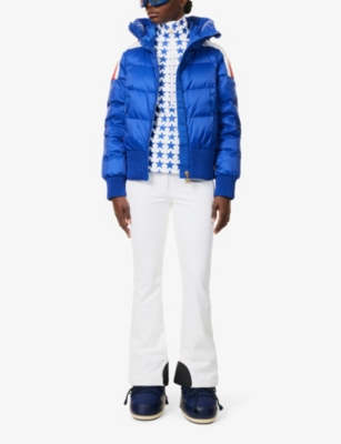 GOLDBERGH: La Face shirred-trims shell-down ski jacket