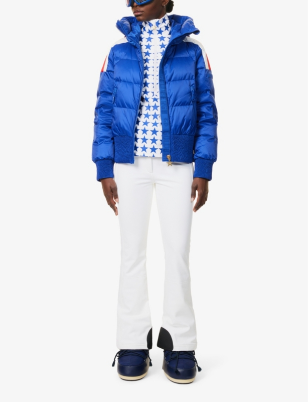 La Face shirred-trims shell-down ski jacket