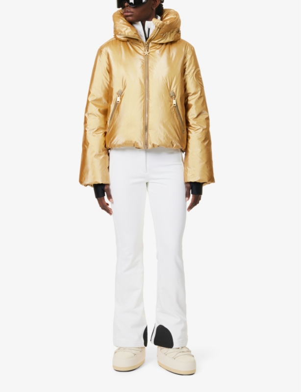 Soleil metallic shell-down ski jacket