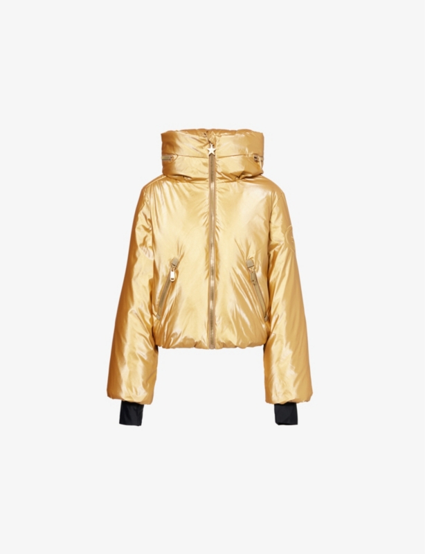 Soleil metallic shell-down ski jacket