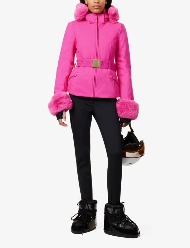 Giselle hooded regular-fit stretch-woven down jacket