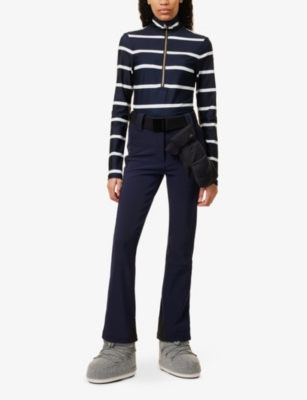 Shop Goldbergh Womens 0006 Bton Strip Blu/crem Maxime Striped-print Stretch-woven Top Xl