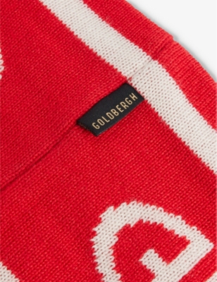 Goldbergh Womens Tiara Brand-print Wool Headband 4460 Flam In 4460 Flame