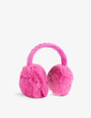 GOLDBERGH: Brand-embroidered faux-fur earmuffs
