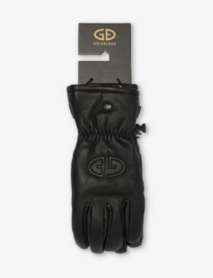 GOLDBERGH: Freeze embossed-branding leather gloves