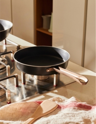 Alessi Black Edo Stainless-steel Frying Pan 28cm In Black
